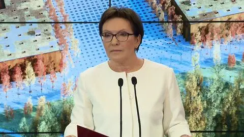 Ewa Kopacz na wtorkowej konferencji prasowej 