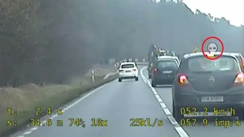 Wyprzedzał na zakazie z kierownicą po prawej stronie