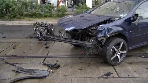 Zderzenie czterech aut. Kierowca ciężarówki w szpitalu