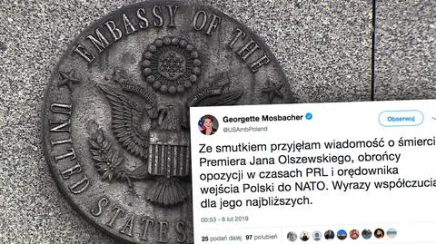 Kondolencje Mosbecher po śmierci Olszewskiego 