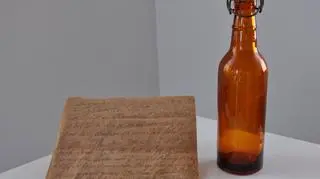 Przedwojenna butelka z listem sprzed drugiej wojny światowej