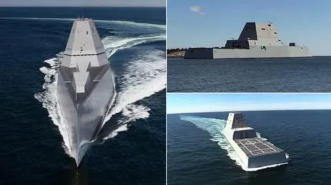 USS Zumwalt na próbach. Nagranie DDG-1000 na morzu