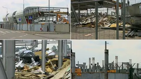 Na miejscu rozbiórki terminala w Radomiu był reporter TVN24