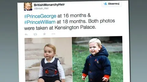 Książę George wygląda identycznie jak książę William