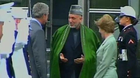 Prezydent Afganistanu z wizytą u Busha