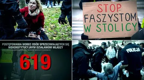 Toczy się w sumie ponad 600 postępowań wobec osób biorących udział w różnych antyrządowych protestach