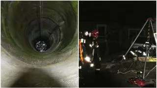 Koza utknęła w 11-metrowej studni