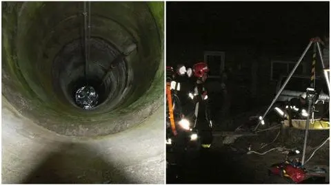 Koza utknęła w 11-metrowej studni