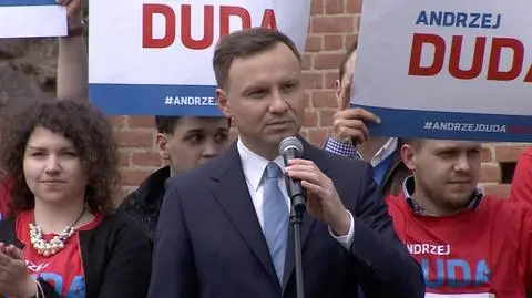 Druga tura kampanii. Duda w Kruszwicy o bankach