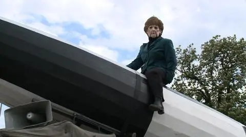 Sobowtór Angeli Merkel na rakiecie