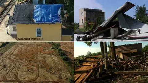 Zerwane dachy, połamane słupy energetyczne. Skutki nawałnic w Solnikach Wielkich