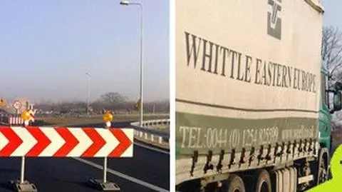 Zamknęli nowiutką obwodnicę przez... budowę kładki