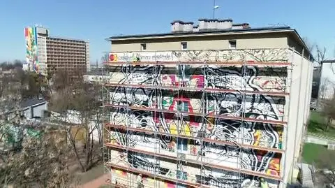 Łódź: mural na akademiku podziękowaniem za finał