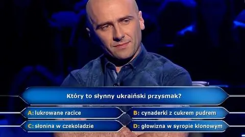 "Milionerzy". Pytanie za 5 tysięcy złotych o ukraiński przysmak