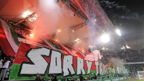 Oprawa w trakcie meczu z Koroną