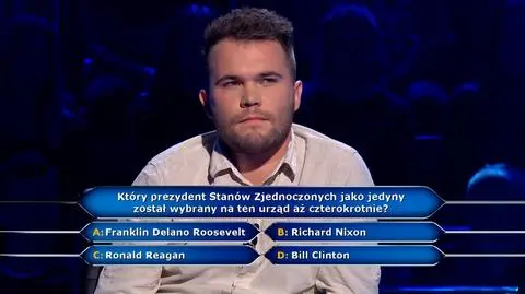 "Milionerzy": Który prezydent USA został wybrany czterokrotnie?