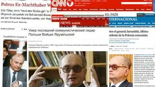 O śmierci Wojciecha Jaruzelskiego piszą w Europie Zachodniej, Rosji i za oceanem