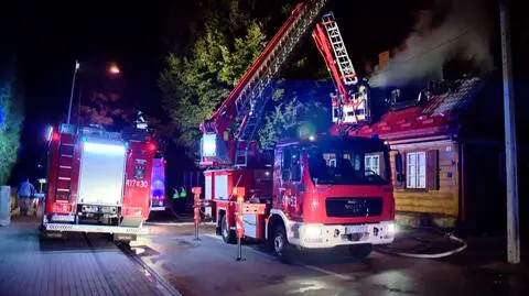 Pożar budynku w Bielsku Podlaskim