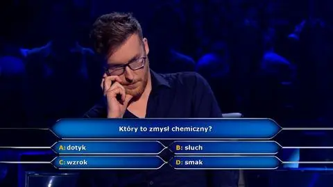 "Milionerzy": Który to zmysł chemiczny? Pytanie i odpowiedź