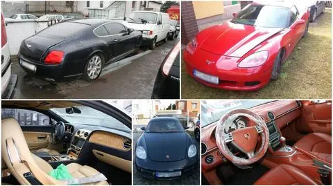 Bentley ukryty między nagrobkami. 
CBŚ przejęło luksusowe auta