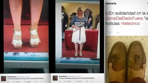 Burmistrz Jerez Mamen Sanchez i jej sandały