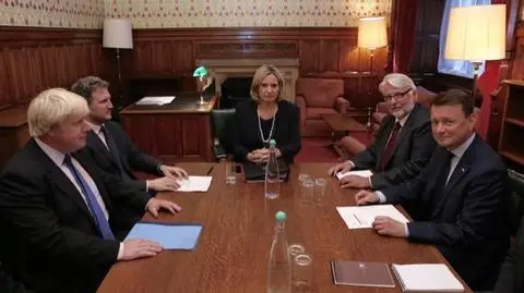 Polscy ministrowie na spotkaniu z szefową MSW Amber Rudd i szefem MSZ Borisem Johnsonem