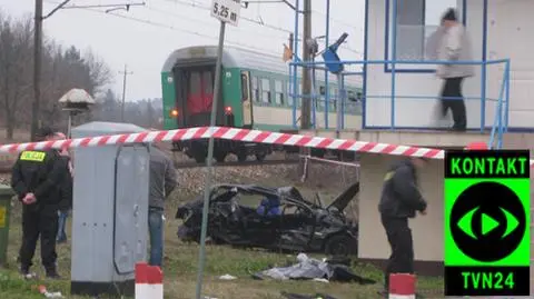 Wypadek na przejeździe kolejowym