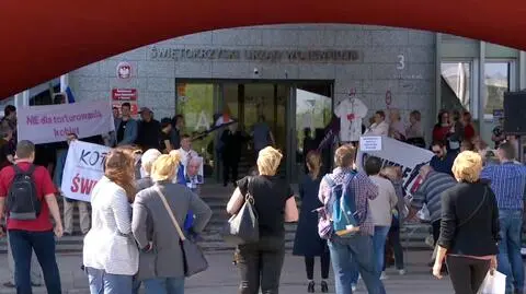 Protest przeciwko nowej funkcji profesora Chazana