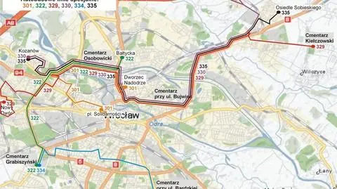 Samochodem, autobusem lub tramwajem. 
Jak dojechać na wrocławskie cmentarze