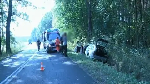 Wyprzedzał na podwójnej ciągłej, zepchnął samochód do rowu