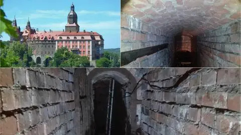 "Tunel szabrowników" odkryty na terenie Zamku Książ