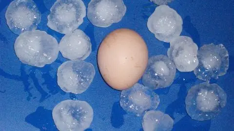 Grad wielkości kurzych jaj