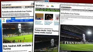 Media relacjonują pożegnanie Turiny podczas meczu AIK Solna - IFK Goeteborg