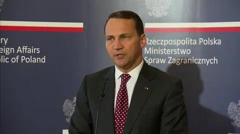 Radosław Sikorski na wtorkowej konferencji prasowej 