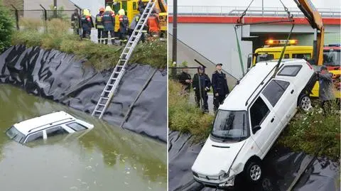 Rawa Mazowiecka: Zjechała z drogi i "zaparkowała" w wodzie