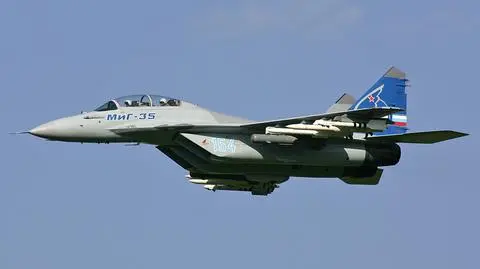 MiG-35 jest głęboką modernizacją służącego w Polsce MiG-29 (na nagraniu polska maszyna)