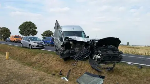 Wypadek pod Trzebnicą. Droga zablokowana