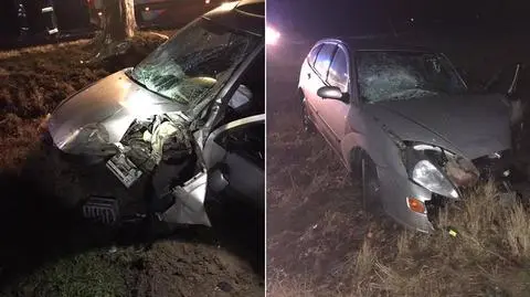 Bobulczyn: uderzył w drzewo wyprzedzając rowerzystę