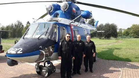 Lecieli na patrol, zauważyli wypadek. Lądowali natychmiast