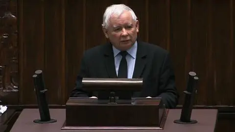 Jarosław Kaczyński zabrał głos w Sejmie. Poprosił o minutę ciszy