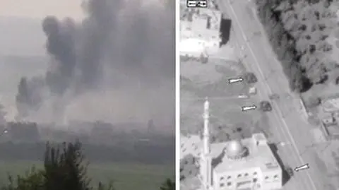 Ambasador pokazuje zdjęcia satelitarne z bombardowań