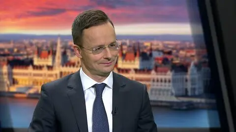 Peter Szijjarto in "Fakty z Zagranicy" on TVN24 BiS