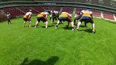 Trening zawodników Warsaw Eagles na Stadionie Narodowym