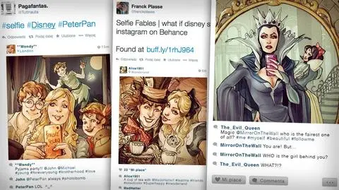 Bohaterowie bajek też kochają selfie