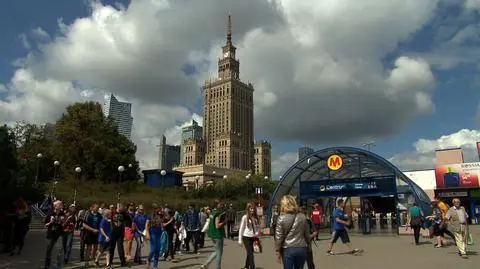 Widok na Pałac Kultury z warszawskiej "Patelni"