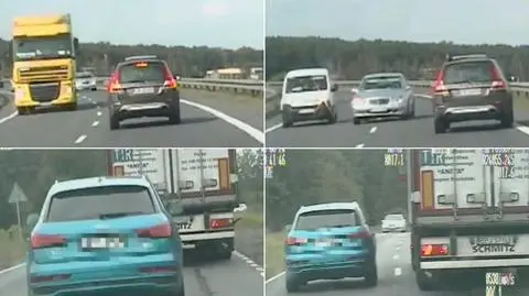 Piraci drogowi w akcji. Wyprzedzanie na ślepo, o włos od czołówki