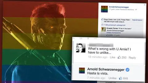 Polski fan skrytkował Schwarzeneggera za poparcie gejów