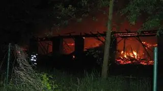 Policja podejrzewa, że stodoły zostały podpalone