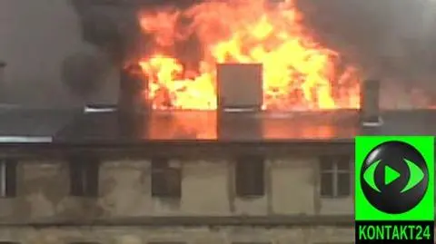 Pożar pustostanu groził kamienicom