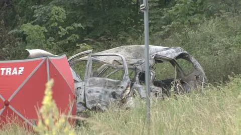 Wypadek pod Drezdenkiem. Auto spłonęło, nie żyje pasażerka